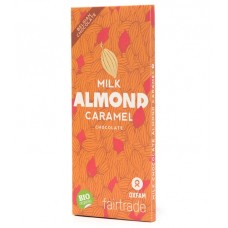 BIO Melkchocolade karamel amandel - 100 g